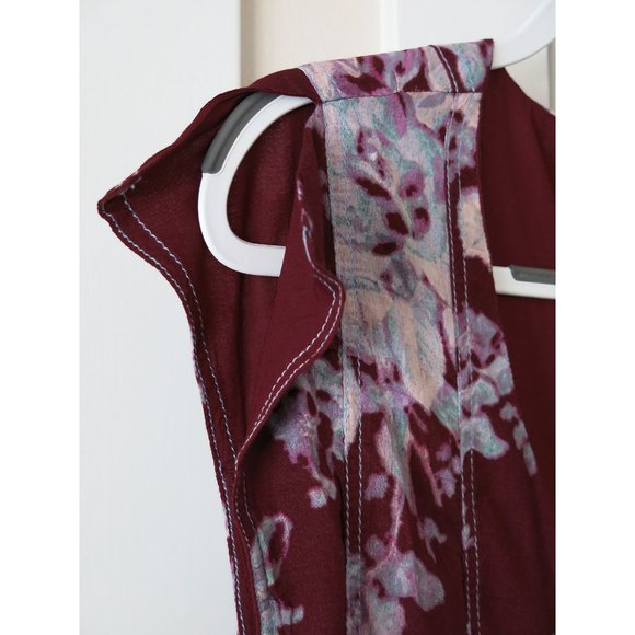 NWT $128 FREE PEOPLE Sully Mini Dress Floral Raisin Combo S - Picture 9 of 14